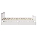 Cadre de lit sans matelas blanc 160x200 cm bois de pin massif