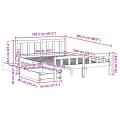 Cadre de lit sans matelas blanc 160x200 cm bois de pin massif