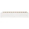 Cadre de lit sans matelas blanc 140x200 cm bois de pin massif
