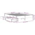 Cadre de lit sans matelas blanc 140x200 cm bois de pin massif