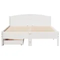 Cadre de lit sans matelas blanc 160x200 cm bois de pin massif