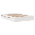 Cadre de lit sans matelas blanc 140x200 cm bois de pin massif