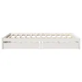 Cadre de lit sans matelas blanc 140x200 cm bois de pin massif