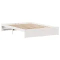 Cadre de lit sans matelas blanc 140x200 cm bois de pin massif
