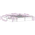 Cadre de lit sans matelas blanc 140x200 cm bois de pin massif