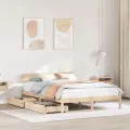 Cadre de lit sans matelas 120x200 cm bois de pin massif