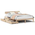 Cadre de lit sans matelas 120x200 cm bois de pin massif