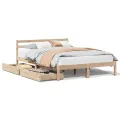 Cadre de lit sans matelas 160x200 cm bois massif de pin