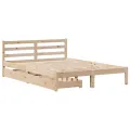 Cadre de lit sans matelas 160x200 cm bois massif de pin
