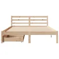 Cadre de lit sans matelas 160x200 cm bois massif de pin