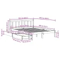 Cadre de lit sans matelas blanc 120x200 cm bois de pin massif