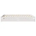 Cadre de lit sans matelas blanc 160x200 cm bois de pin massif