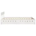 Cadre de lit sans matelas blanc 160x200 cm bois de pin massif