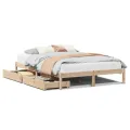 Cadre de lit sans matelas 140x200 cm bois massif de pin
