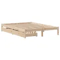 Cadre de lit sans matelas 140x200 cm bois massif de pin