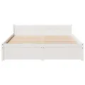Cadre de lit sans matelas blanc 140x200 cm bois de pin massif
