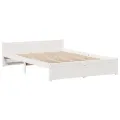 Cadre de lit sans matelas blanc 140x200 cm bois de pin massif