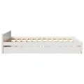 Cadre de lit sans matelas blanc 140x200 cm bois de pin massif