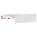 Cadre de lit sans matelas blanc 140x200 cm bois de pin massif