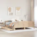 Cadre de lit sans matelas 180x200 cm bois massif de pin