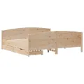 Cadre de lit sans matelas 180x200 cm bois massif de pin