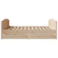 Cadre de lit sans matelas 180x200 cm bois massif de pin