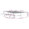 Cadre de lit sans matelas 120x200 cm bois de pin massif