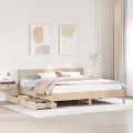 Cadre de lit sans matelas 180x200 cm bois massif de pin