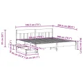 Cadre de lit sans matelas 180x200 cm bois massif de pin