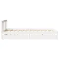 Cadre de lit sans matelas blanc 140x200 cm bois de pin massif