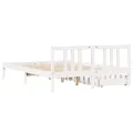Cadre de lit sans matelas blanc 140x200 cm bois de pin massif