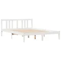 Cadre de lit sans matelas blanc 140x200 cm bois de pin massif