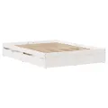 Cadre de lit sans matelas blanc 120x200 cm bois de pin massif