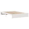 Cadre de lit sans matelas blanc 120x200 cm bois de pin massif