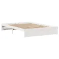 Cadre de lit sans matelas blanc 120x200 cm bois de pin massif