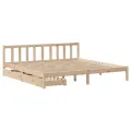 Cadre de lit sans matelas 200x200 cm bois massif de pin
