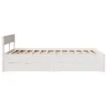 Cadre de lit sans matelas blanc 120x200 cm bois de pin massif