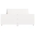 Cadre de lit sans matelas blanc 140x200 cm bois de pin massif
