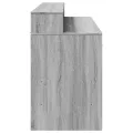 Bureau et lumières LED sonoma gris 140x55x91 cm bois ingénierie