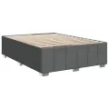 cadre de lit avec matelas Gris foncé 140x190cm Tissu