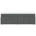cadre de lit avec matelas Gris foncé 140x190cm Tissu
