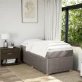 cadre de lit avec matelas Taupe 80x200 cm Tissu