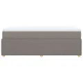 cadre de lit avec matelas Taupe 80x200 cm Tissu