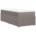 cadre de lit avec matelas Taupe 80x200 cm Tissu