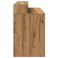 Bureau avec lumières LED chêne artisanal bois d'ingénierie