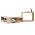 Table de chevet avec bureau 232x122x75 cm bois de pin massif