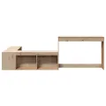 Table de chevet avec bureau 232x122x75 cm bois de pin massif