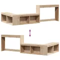 Table de chevet avec bureau 232x122x75 cm bois de pin massif
