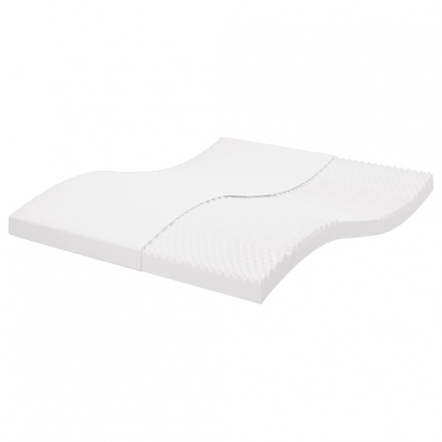 Matelas en mousse blanc 160x220 cm 7 zones dureté 20 ILD