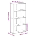 Étagère séparatrice de pièce chêne fumé 69,5x29x137,5 cm